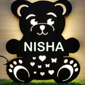 Personalized LED Wooden Teddy